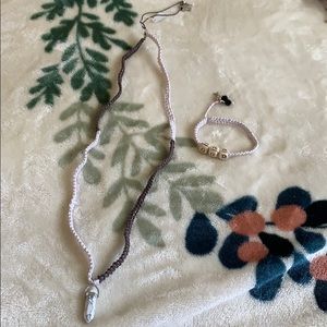 Pull string necklace and bracelet!!!